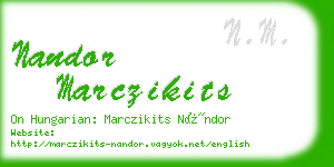 nandor marczikits business card